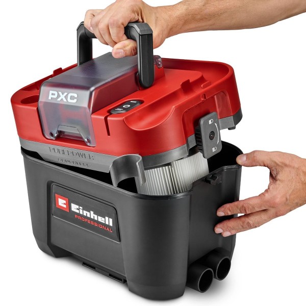 Фото - Пилосос для сухого прибирання з контейнером і мішком Einhell Professional TP-VC 18/10 Li BL 18В (2347155)